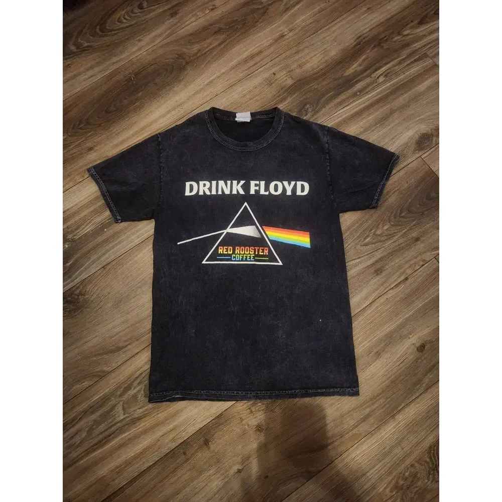 Drink Floyd Coffee Pun Graphic‎ Tee Unisex Size Small